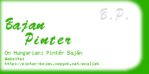 bajan pinter business card
